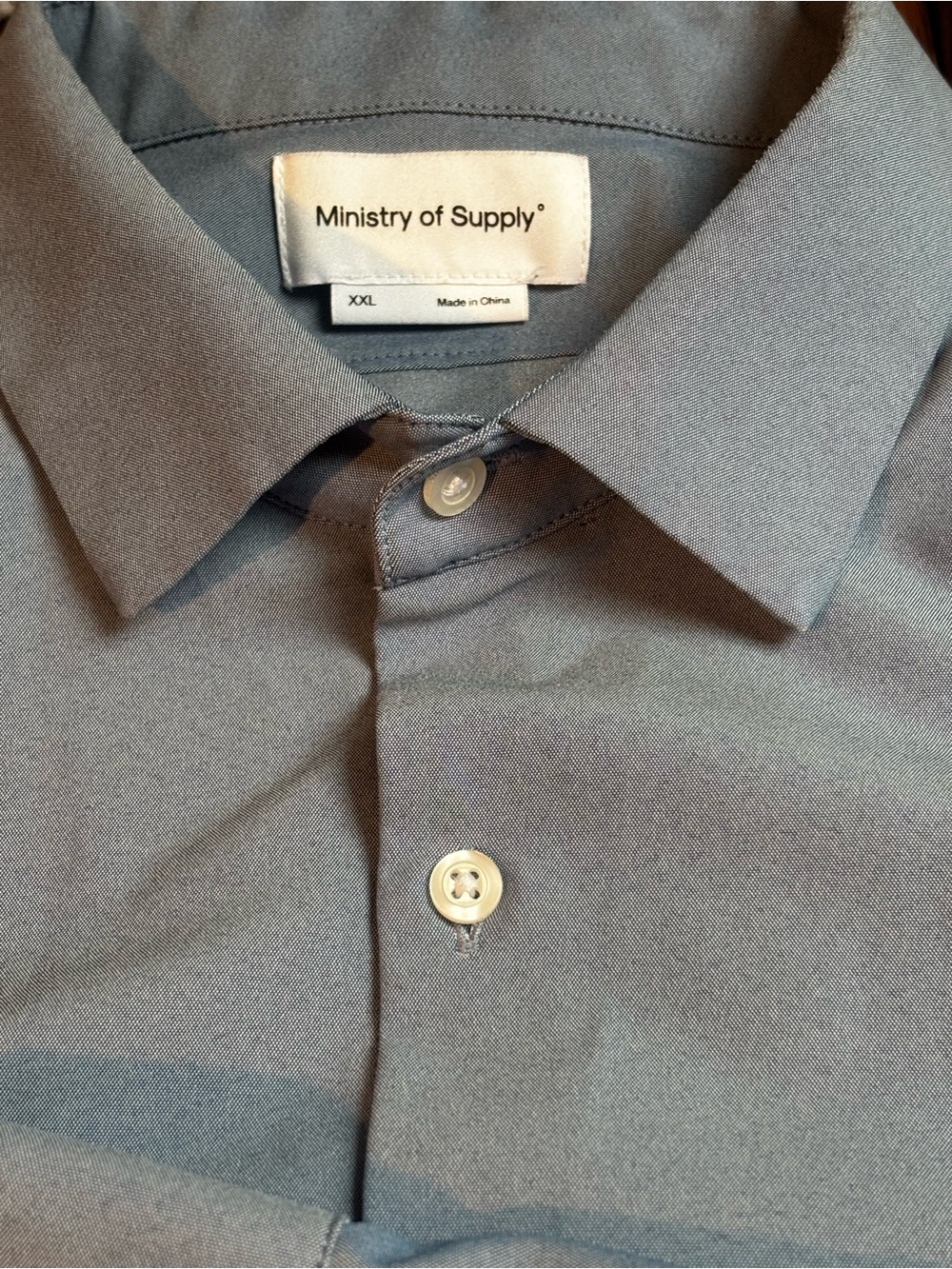 Ministry of Supply Slate Grey Long-Sleeve Dress Shirt size XXL - Picture 5 of 8